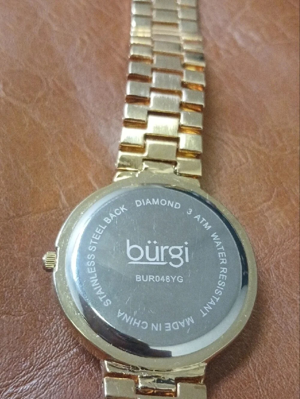 Burgi Women's Diamond Accent Crystal Watch